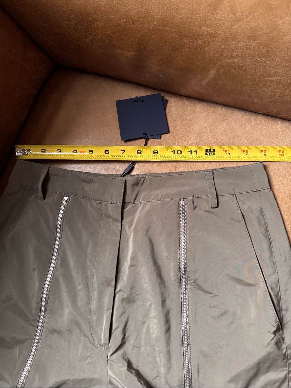 Tibi Zipper Trouser Dark Taupe 6S creative pragmatist modern office PDW NWT - Picture 10 of 17